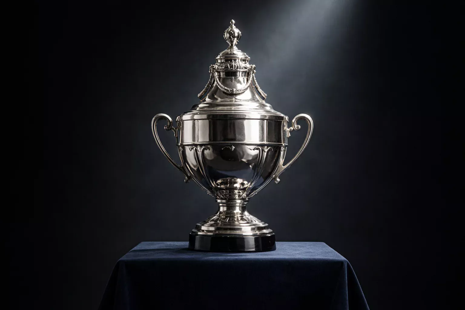 KNVB Beker trofee op een voetstuk